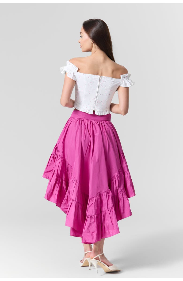 Le Fafo Off-Shoulder Top & Skirt Set, Alternate, color, Pink