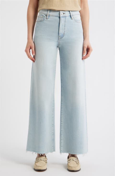 Le Slim Raw Hem Palazzo Jeans