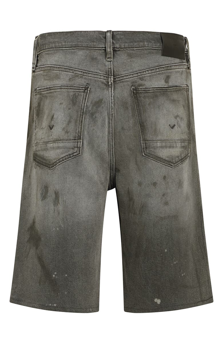 Hudson Jeans Paint Splatter Denim Skate Shorts, Alternate, color, 
