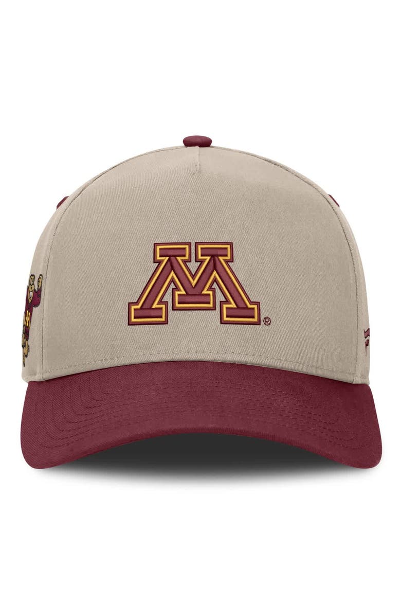 Men's Fanatics  Stone/Maroon Minnesota Golden Gophers Veteran Two-Tone Adjustable Hat, Alternate, color, Stone