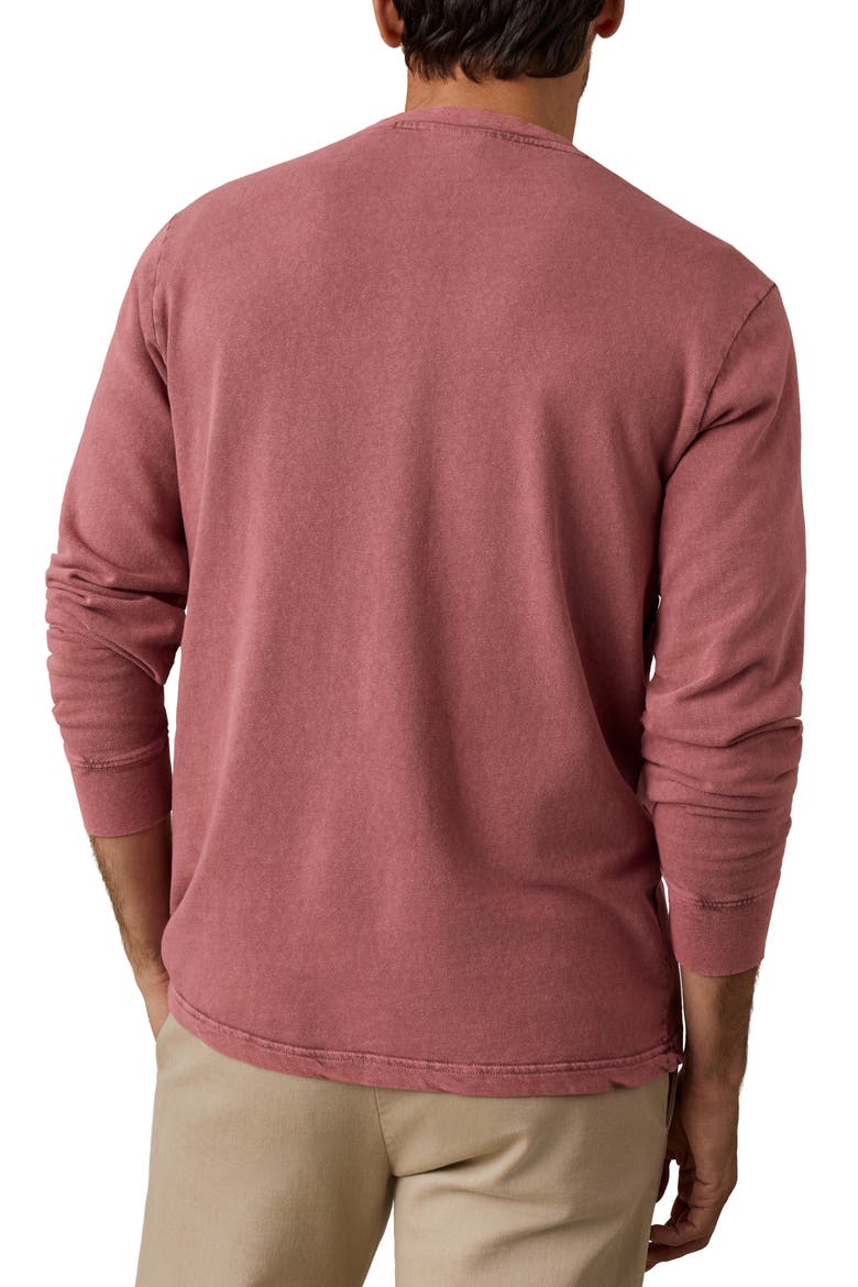 Organic Cotton Blend French Terry Long Sleeve T-Shirt, Alternate, color, SUNSET RED