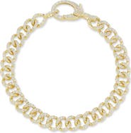 SPHERA MILANO 14k Gold Plated Pavé Link Bracelet