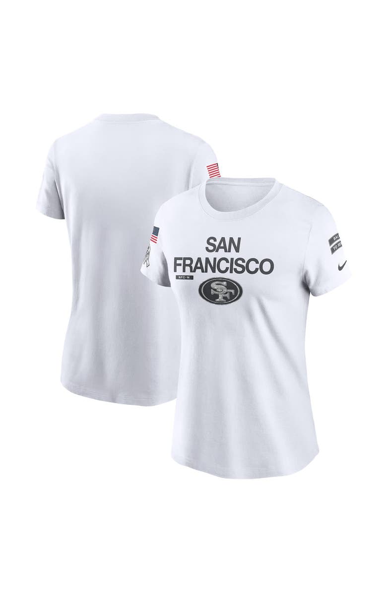 Nike Women's Nike White San Francisco 49ers 2024 Salute To Service Legend Performance T-Shirt, Alternate, color, 