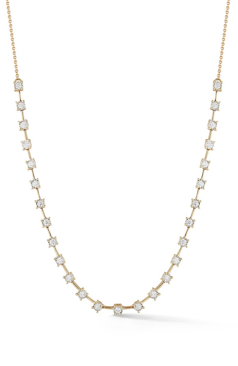 Dana Rebecca Designs Ava Bea Interval Diamond Tennis Necklace, Main, color, Yellow Gold