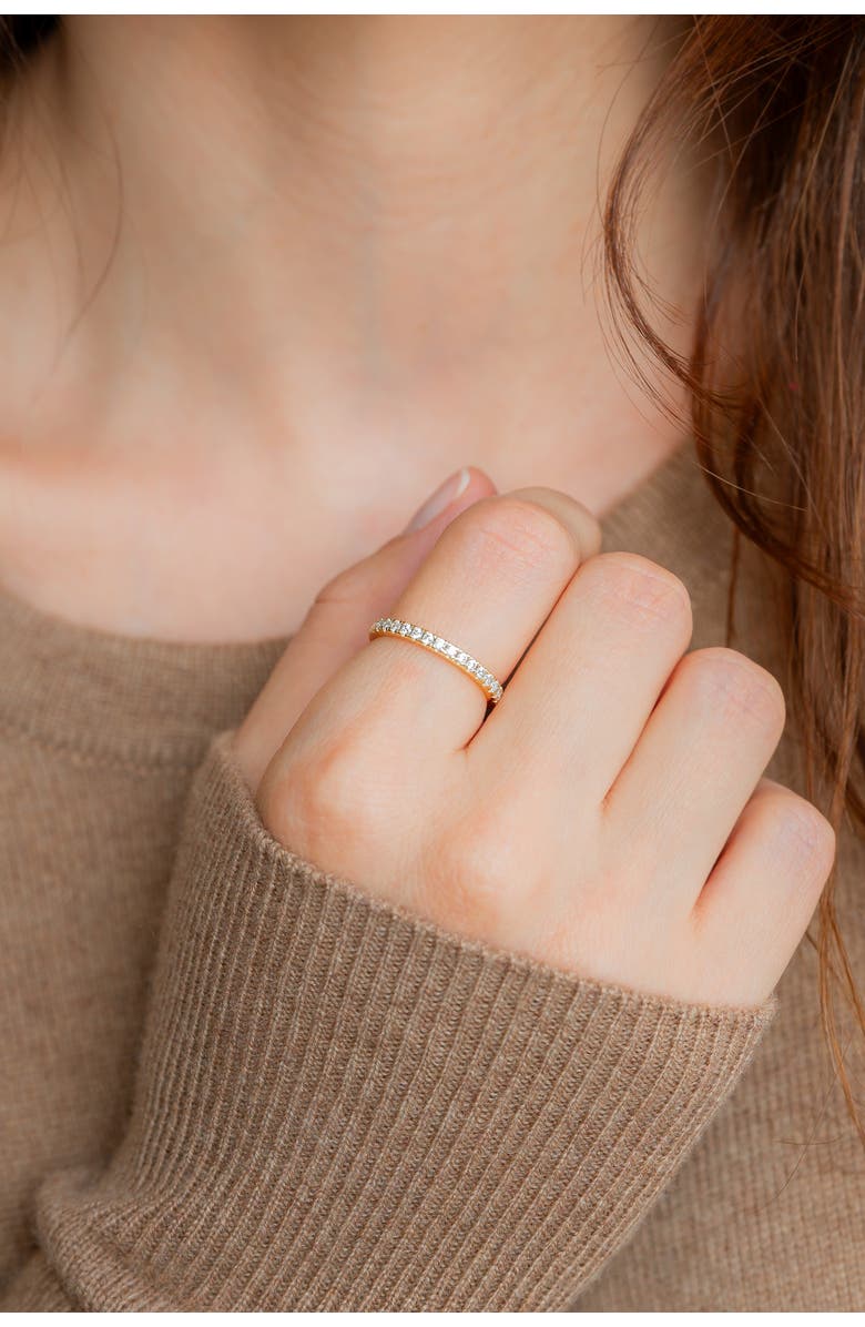 Mint & Lily Eternity Pave Ring, Alternate, color, 18K Gold Over Sterling Silver