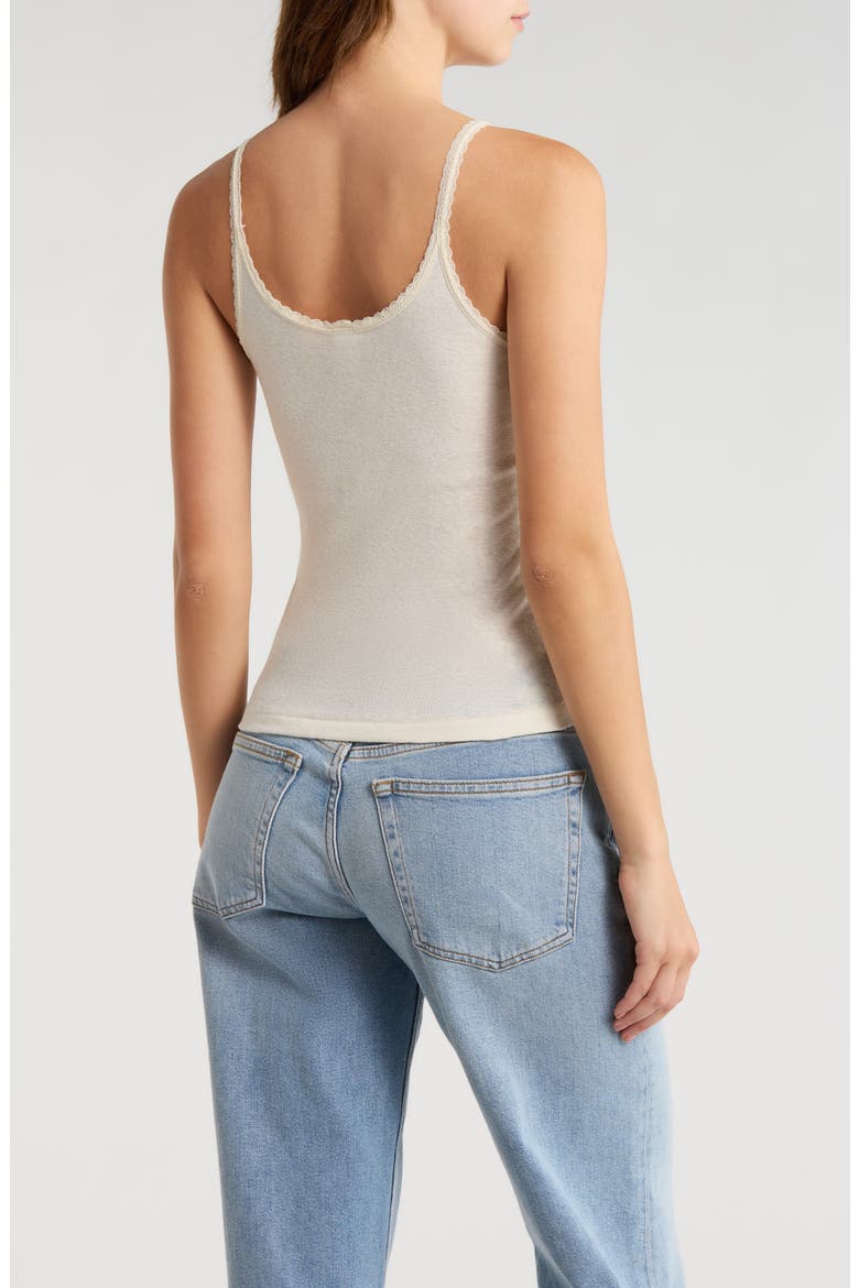 Lace Trim Graphic Camisole, Alternate, color, VINTAGEWHITE