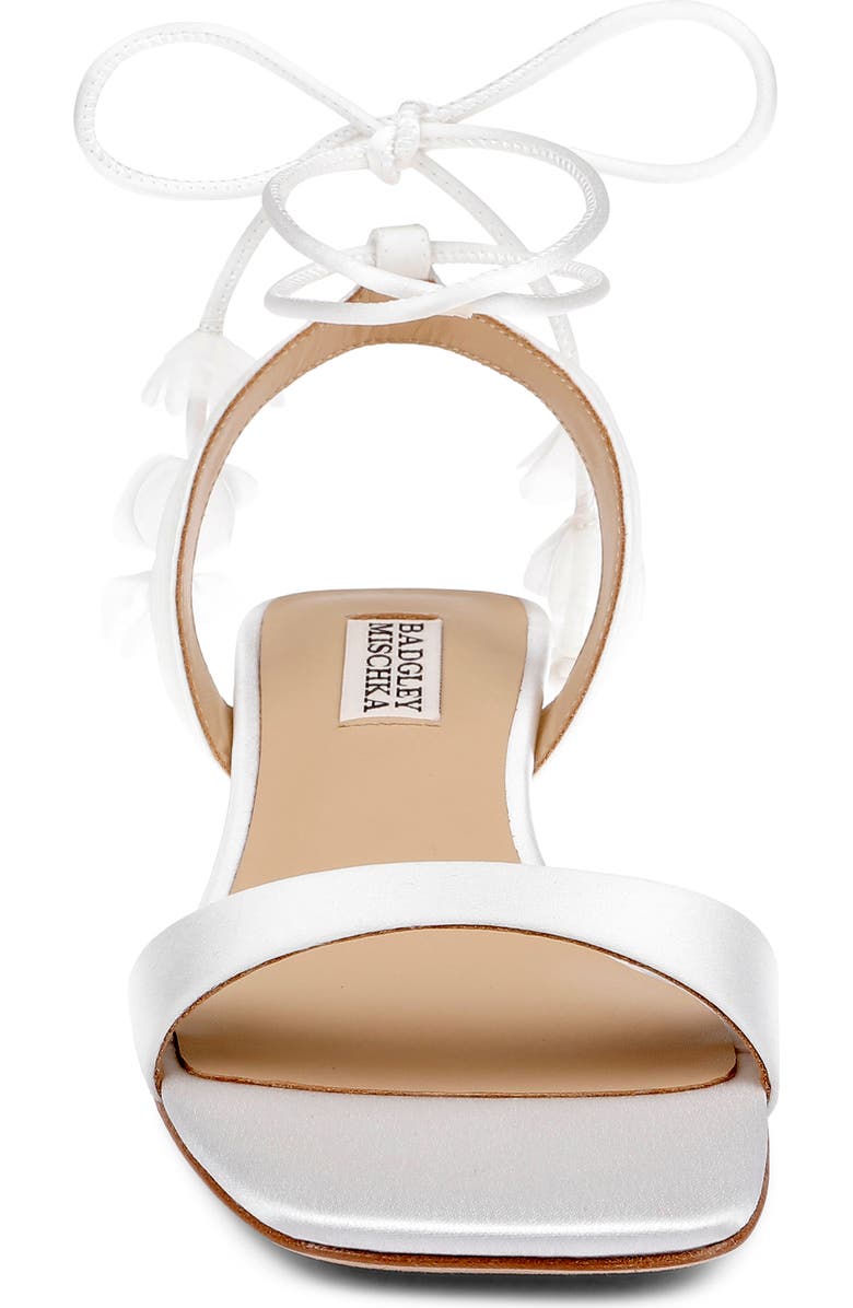 Badgley Mischka Collection Westfield Ankle Wrap Sandal, Alternate, color, White Satin