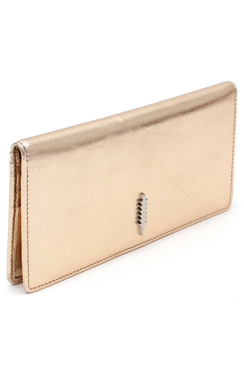 Thacker Anna Bifold Leather Wallet, Alternate, color, Light Gold