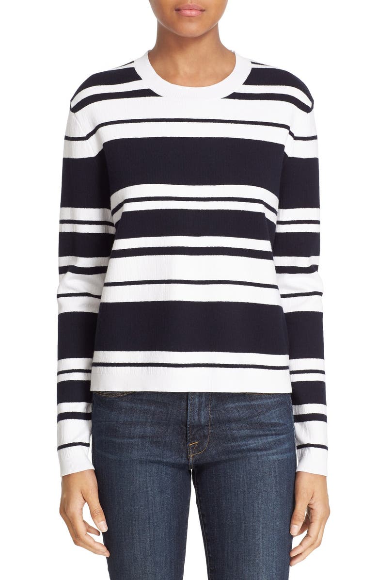 FRAME 'Le Crew' Stripe Sweater, Main, color,
