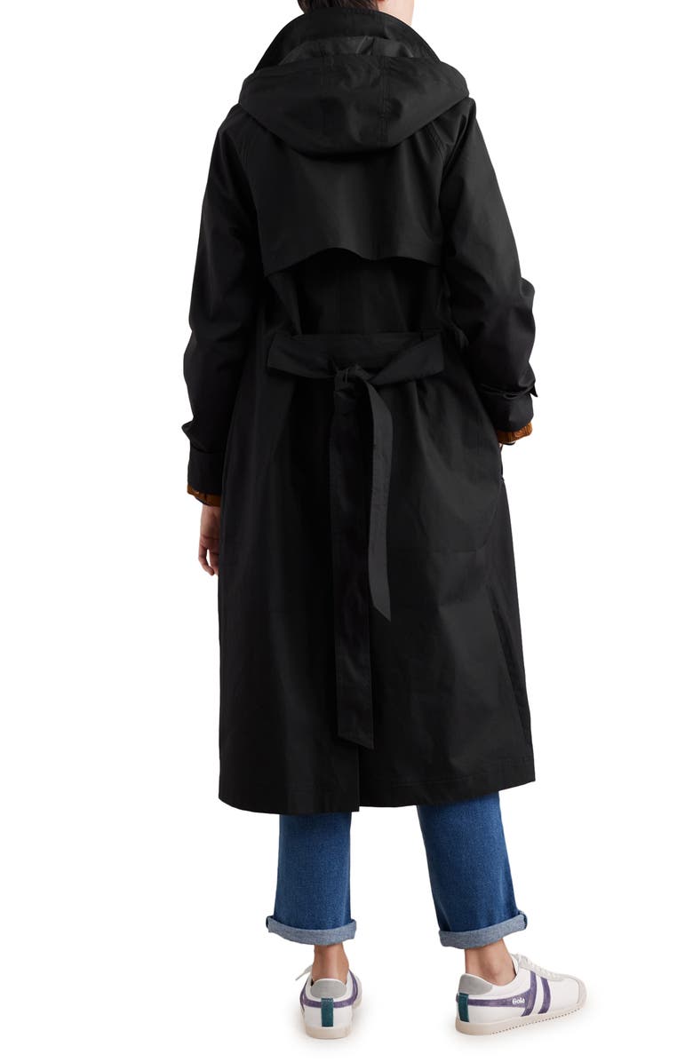 Seasalt Cornwall Penweathers Waterproof Trench Coat, Alternate, color, Black