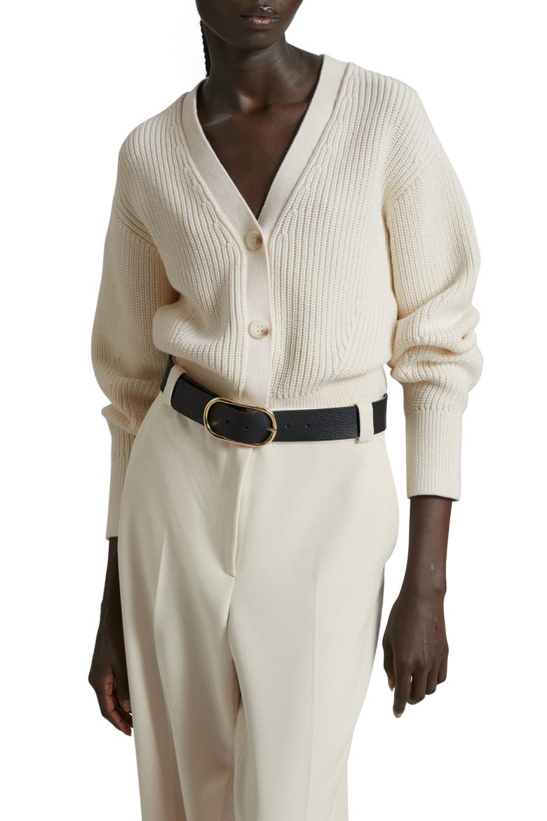 Button-Up Cotton Cardigan, Main, color, OFFWHITE