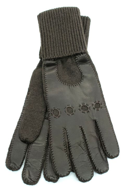 Cuffed Leather Gloves