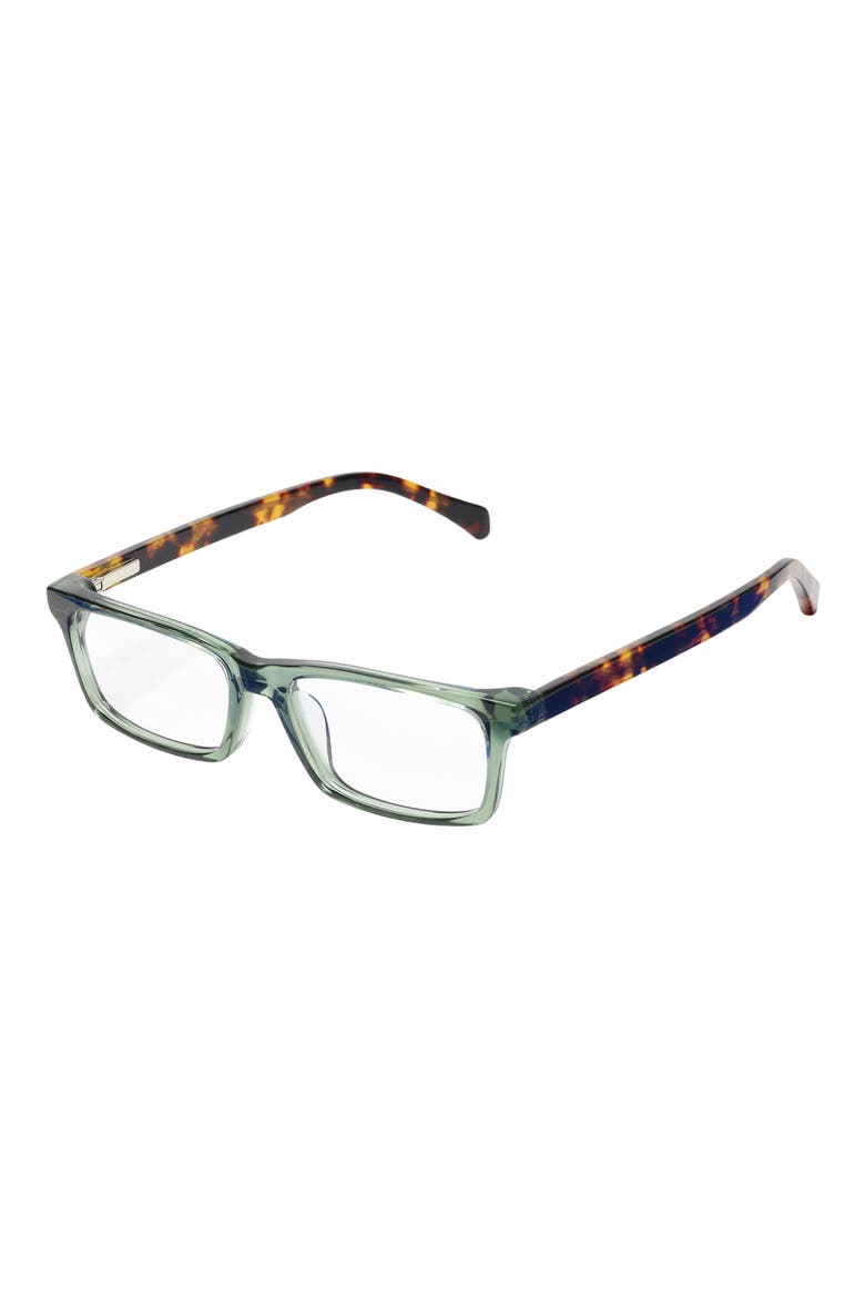 Number Cruncher 53mm Rectangular Reading Glasses, Alternate, color, GREEN TORTOISE/ CLEAR