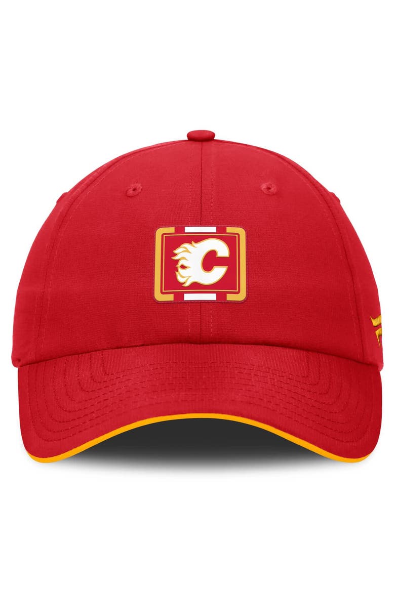 Men's Fanatics Red/Gold Calgary Flames Authentic Pro Ripstop Adjustable Hat, Alternate, color, Red