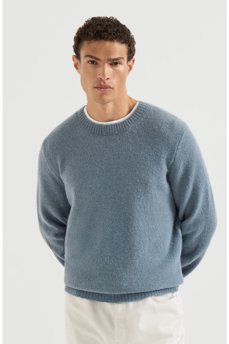 Alpaca, cashmere and wool sweater, Main, color, Cerulean