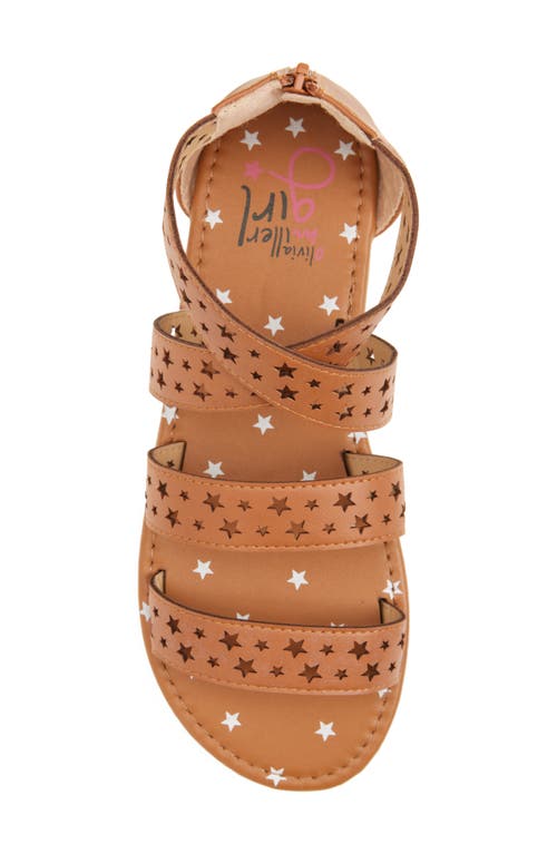 Olivia Miller Kids' Star Cutout Sandal In Brown