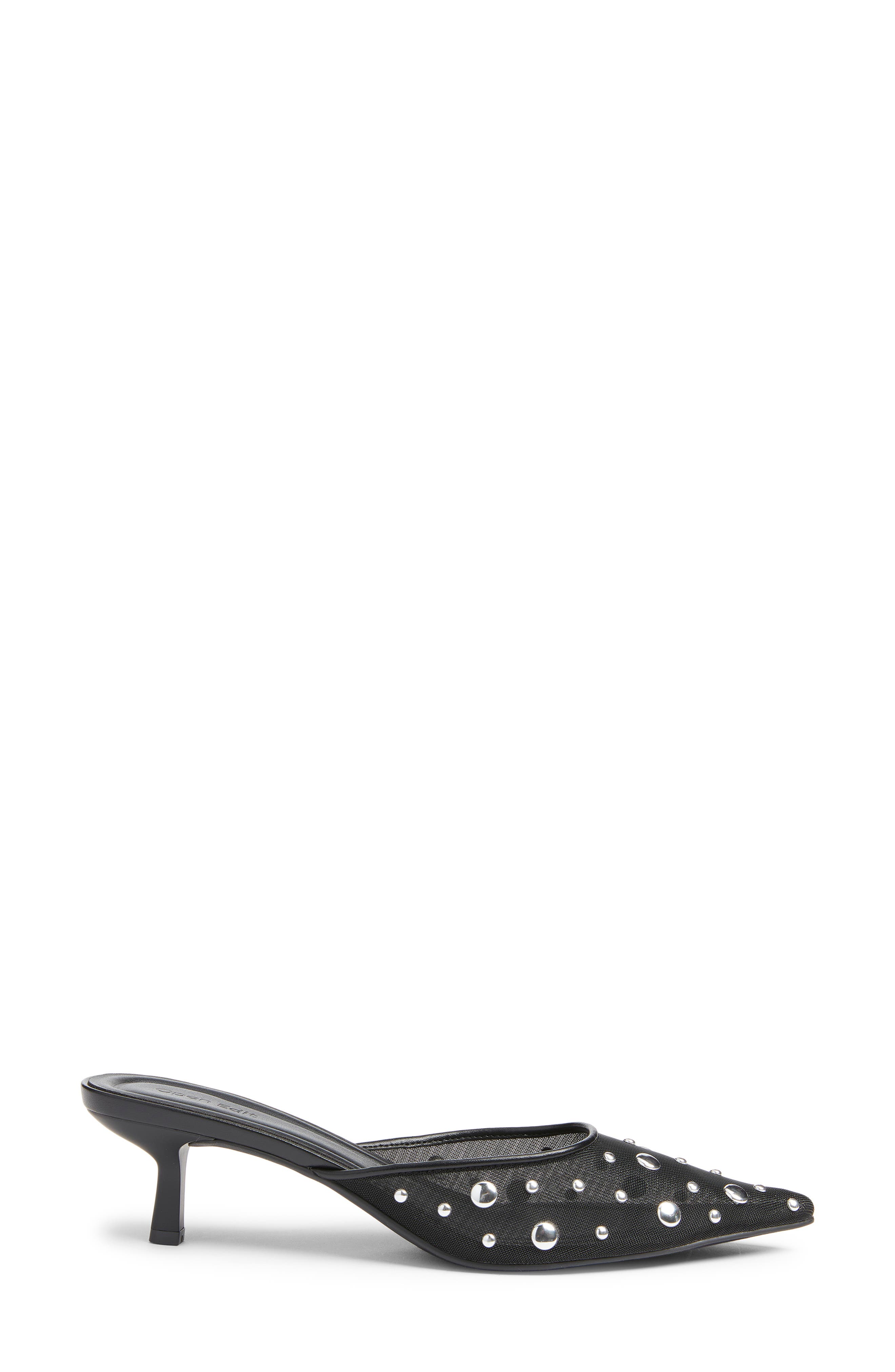 Carmen Mule Pump, Alternate, color, BLACK- SILVER STUD