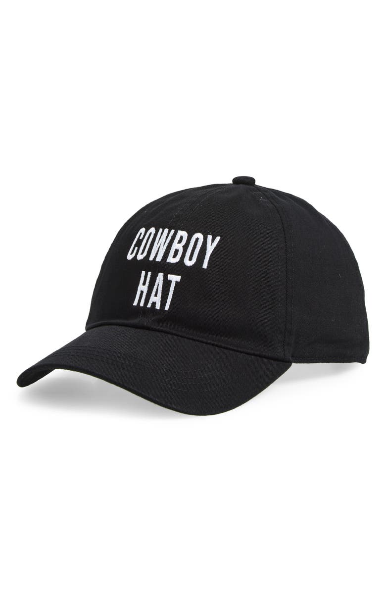 David & Young Cowboy Hat Baseball Cap, Main, color, Black