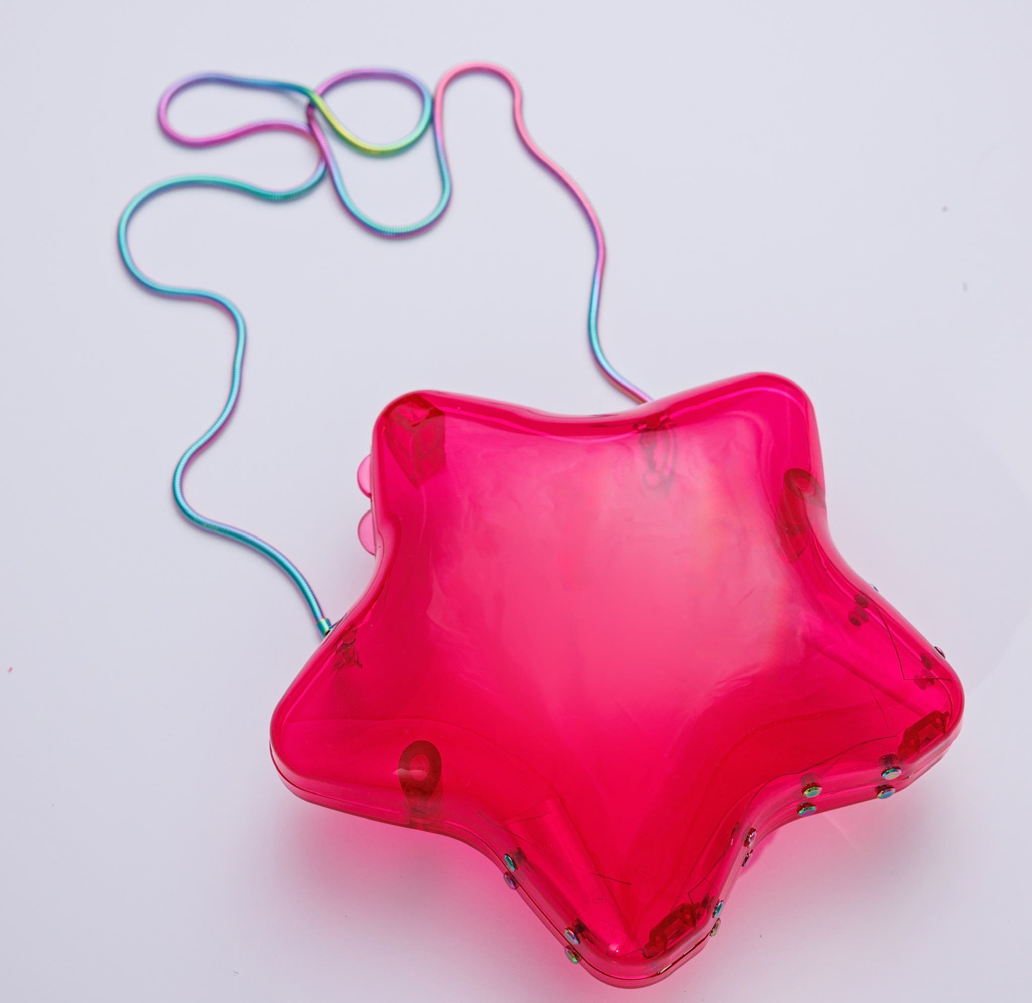 Starlight Starbright Acrylic Bag, Main, color, Bright Pink