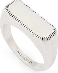 AllSaints Smooth Rectangular Signet Ring