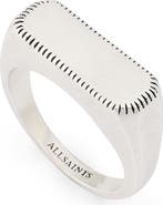 AllSaints Smooth Rectangular Signet Ring