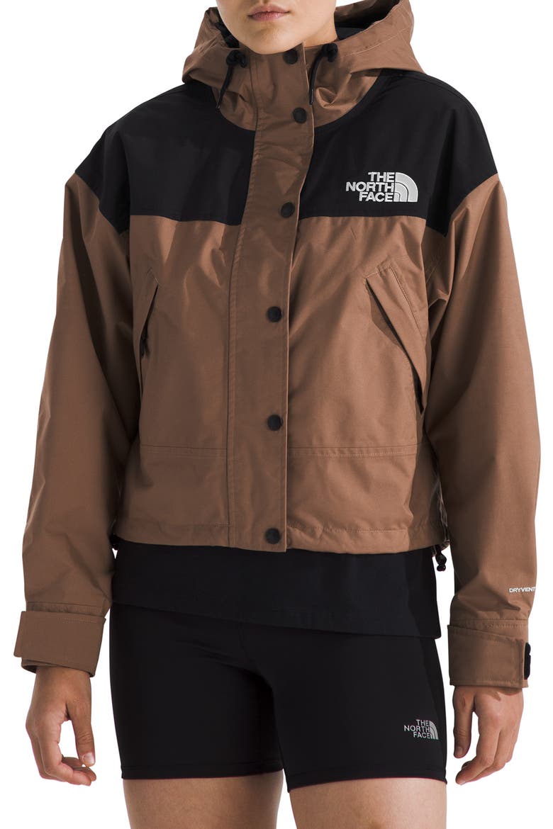 Reign On Water Repellent Hooded Jacket, Main, color, LATTE/ TNF BLACK