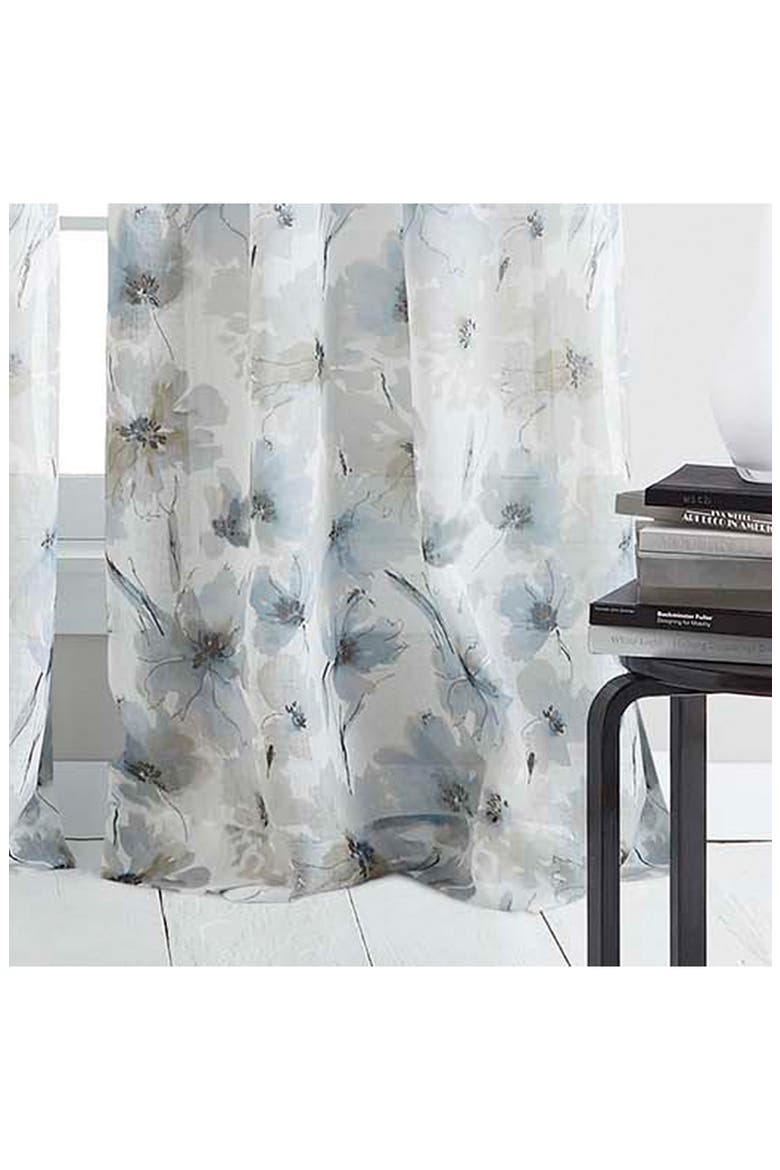 Modern Bloom Curtain Panel, Alternate, color, LINEN