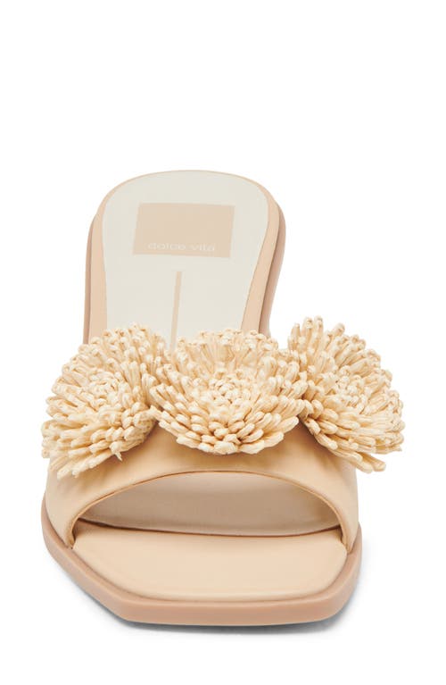 Dolce Vita Benoit Raffia Slide Sandal In Vanilla Stella