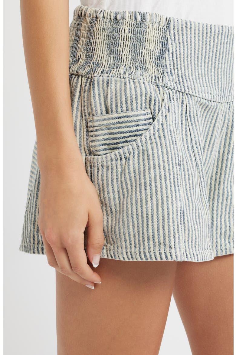 Luna Railroad Stripe Cotton Shorts, Alternate, color, HORIZON STRIPE