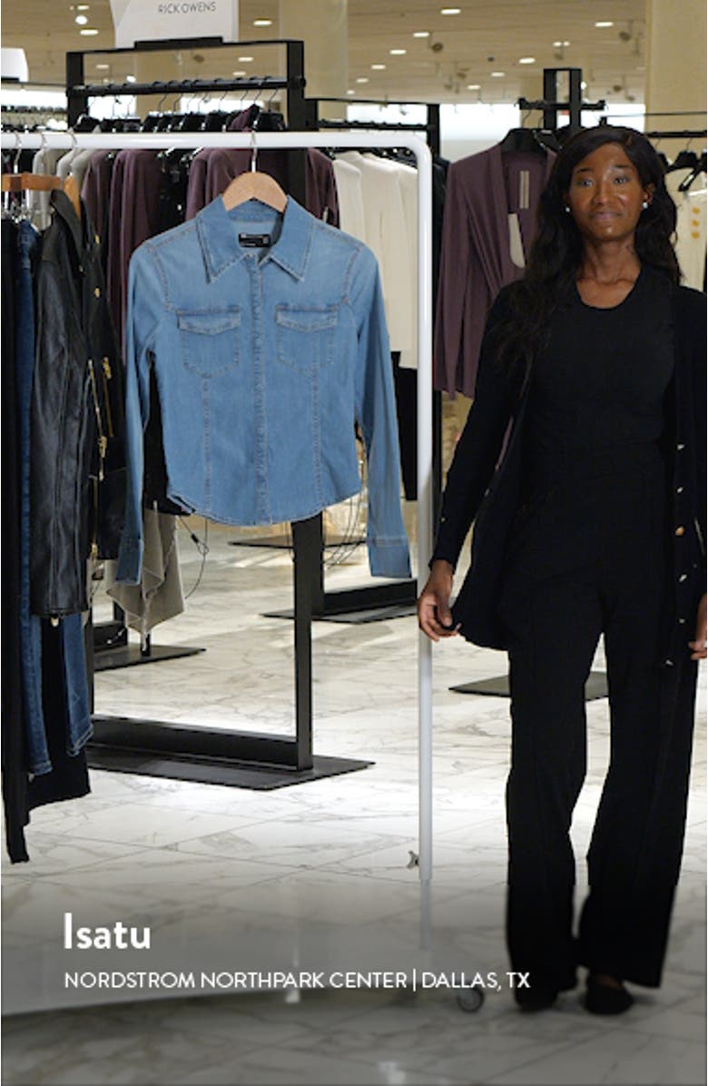 Fitted Cotton Denim Shirt, sales video thumbnail