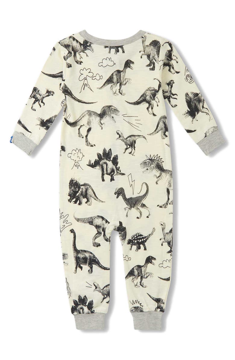 Hatley Dinosaur Print Cotton Romper, Alternate, color, 