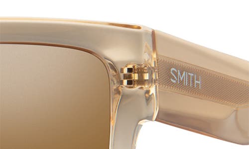 Smith Lineup 58mm Chromapop™ Polarized Rectangular Sunglasses In Champagne Crystal/brown