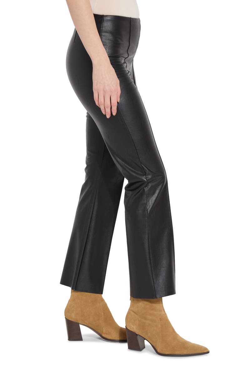 Lysse 'Lyssentials Elysse Faux Leather Ankle Bootcut Pants, Alternate, color, Black