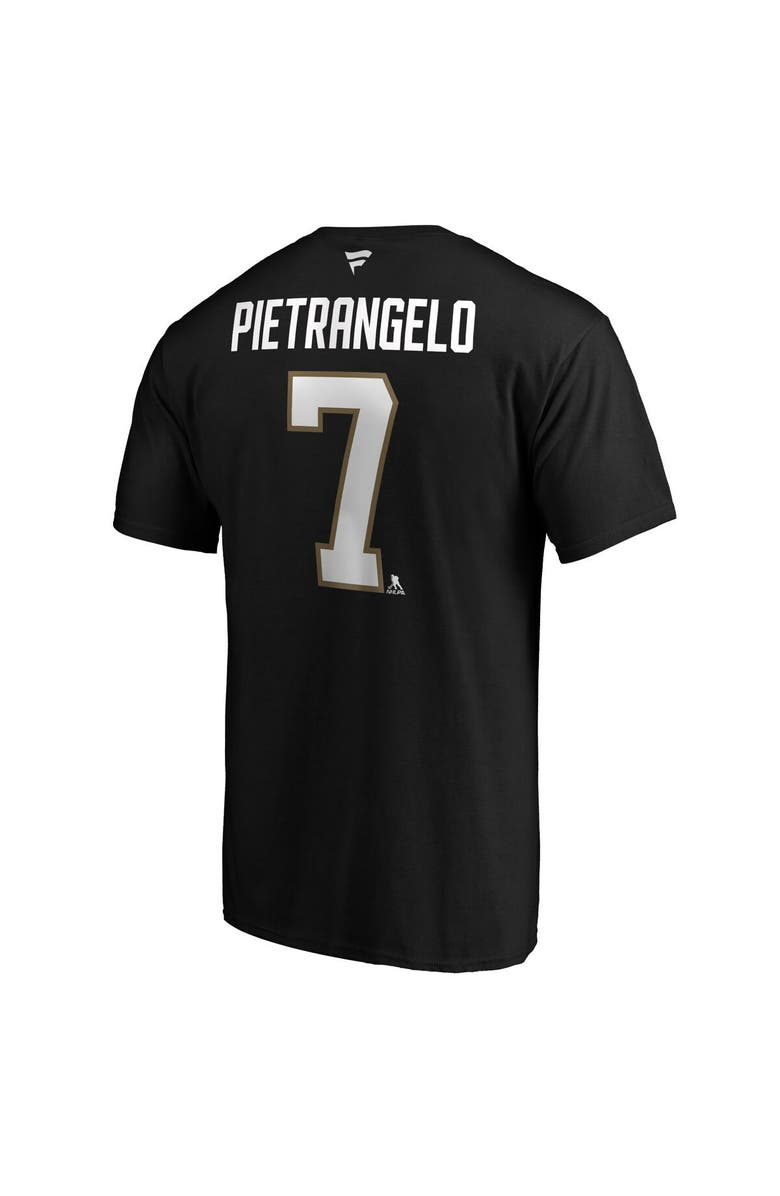 FANATICS Men's Fanatics Branded Alex Pietrangelo Black Vegas Golden Knights Authentic Stack Name & Number T-Shirt, Alternate, color, Black