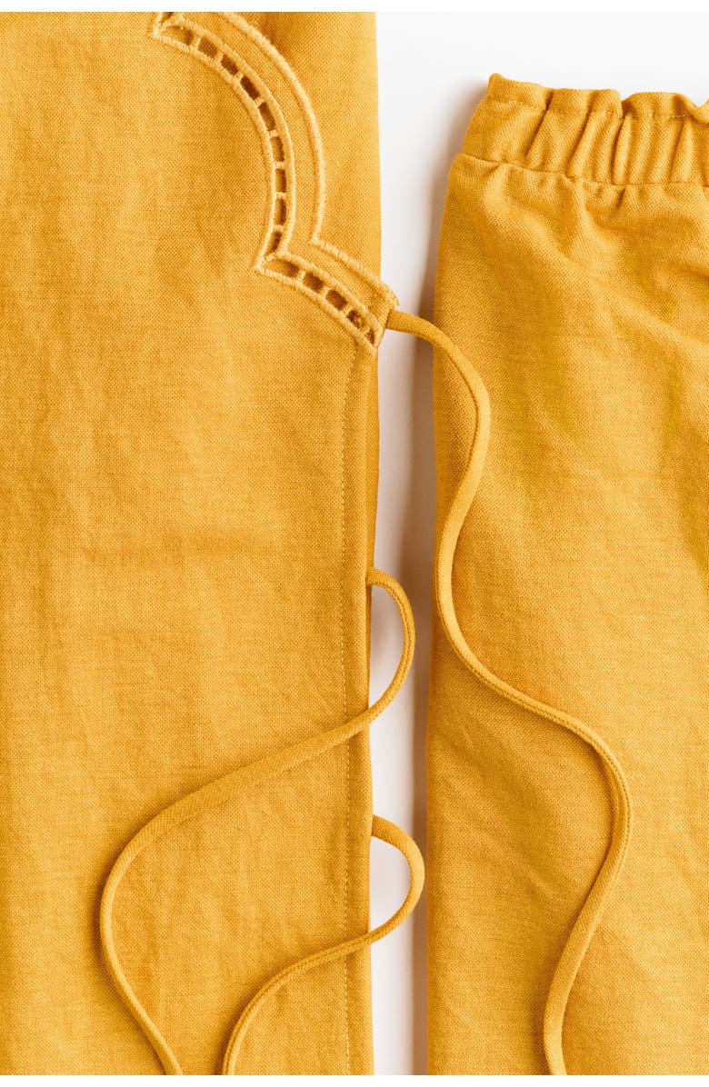 H&M Mama 2-piece Scalloped Set, Alternate, color, Mustard Yellow