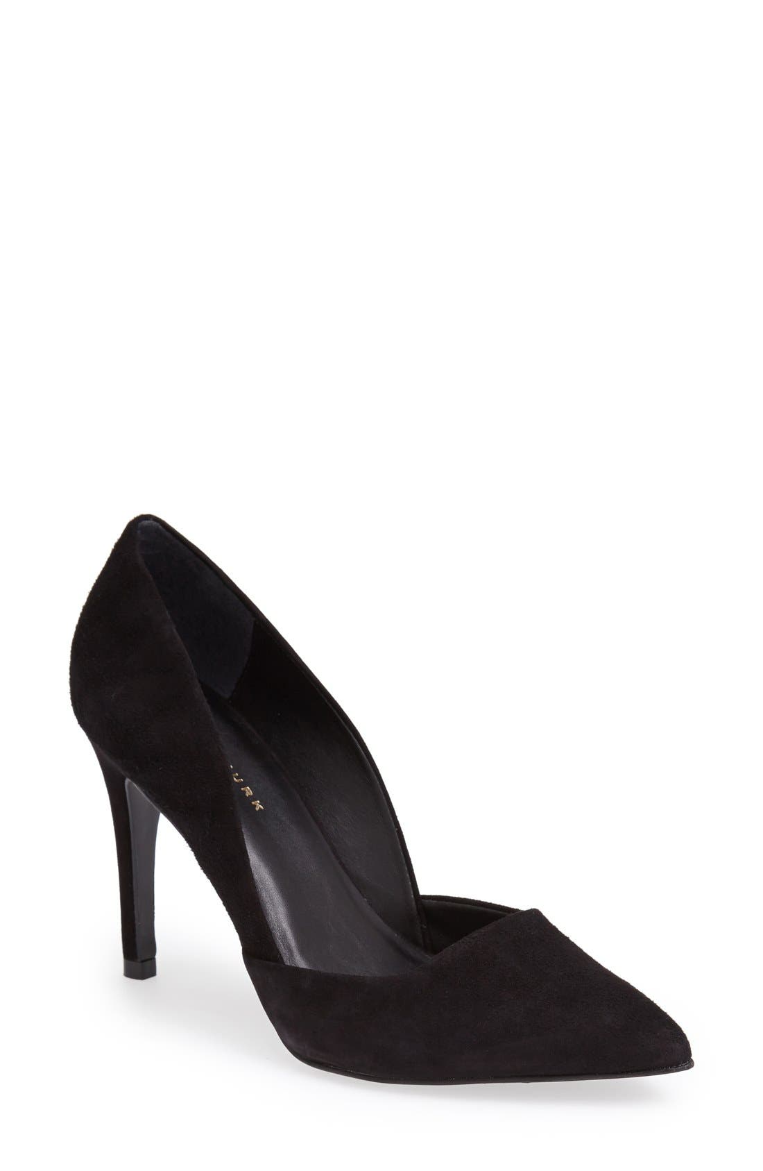 'Hollywood' Pump, Main, color, BLACK SUEDE