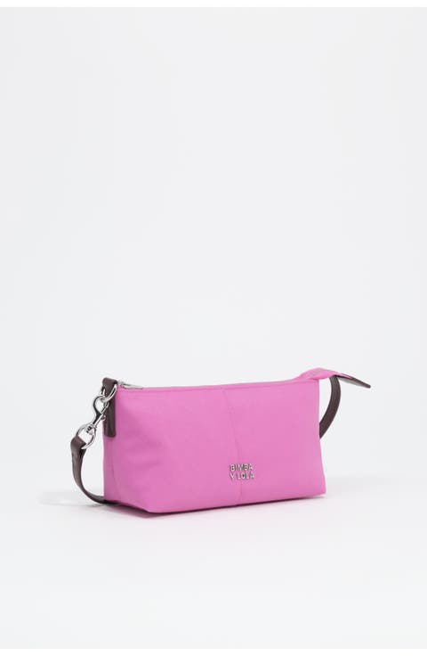 Nylon Crossbody With Leather Details