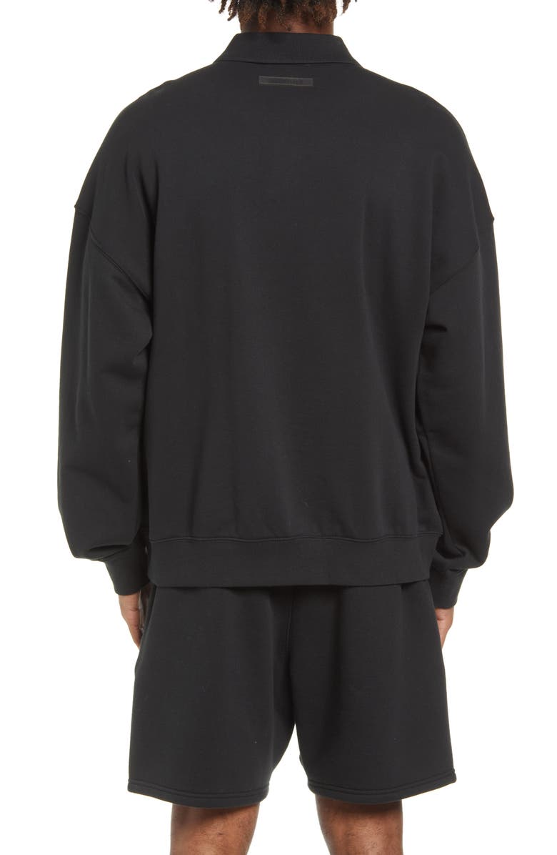 Fear of God Essentials Cotton Jersey Long Sleeve Polo, Alternate, color, 