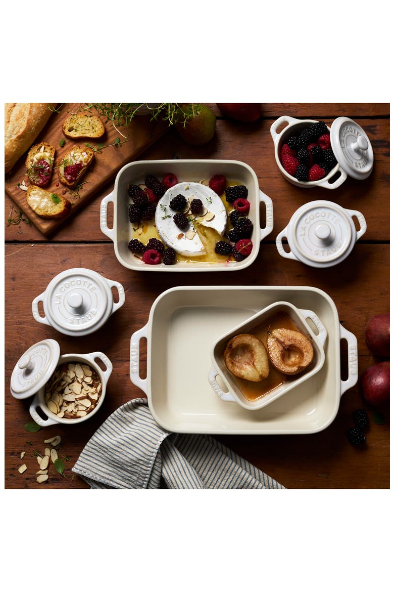 4-Piece Mini Round Cocotte Set, Alternate, color, IVORY WHITE