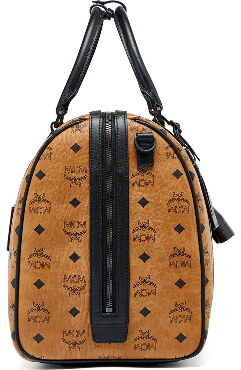 MCM Traveler Visetos Coated Canvas Duffle Bag, Alternate, color,