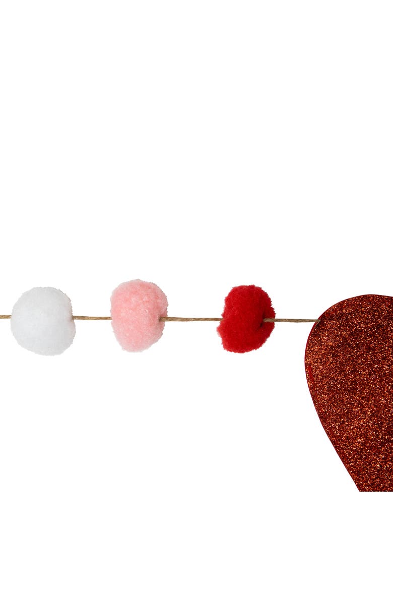 5' Glittered "Love" Valentine's Day Wall Banner Decoration, Alternate, color, Red