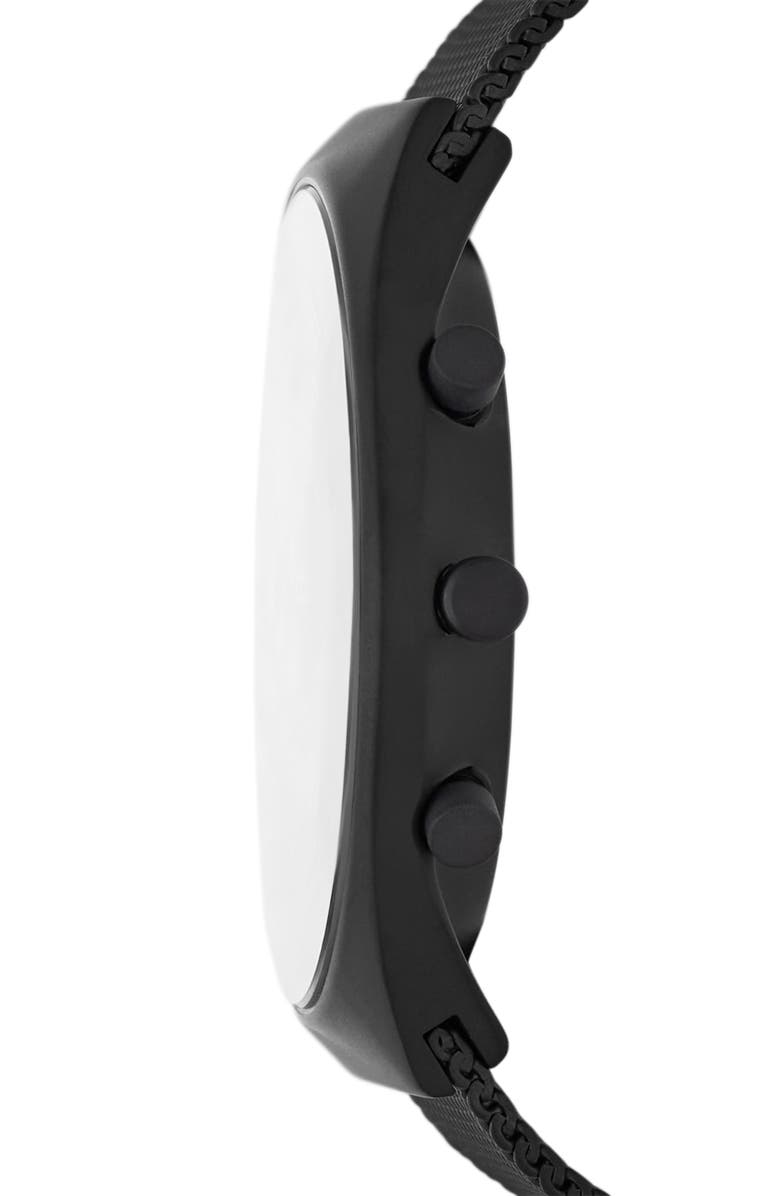 Skagen Grenen Midnight Mesh Strap Chronograph Watch, 42mm, Alternate, color,