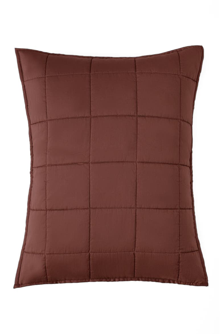 Organic Quilted Sham 2-Pack, Main, color, Sienna