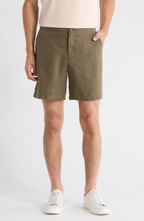 Flat Front Linen Chino Shorts (Regular & Big)
