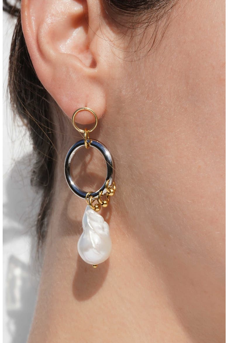 Sykies Drop Earrings, Alternate, color, GOLD