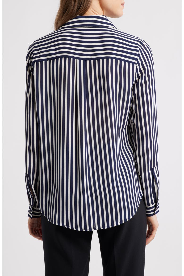 Stripe Button-Up Shirt, Alternate, color, DISTANT MOUNTAIN/ WHITE DOVE