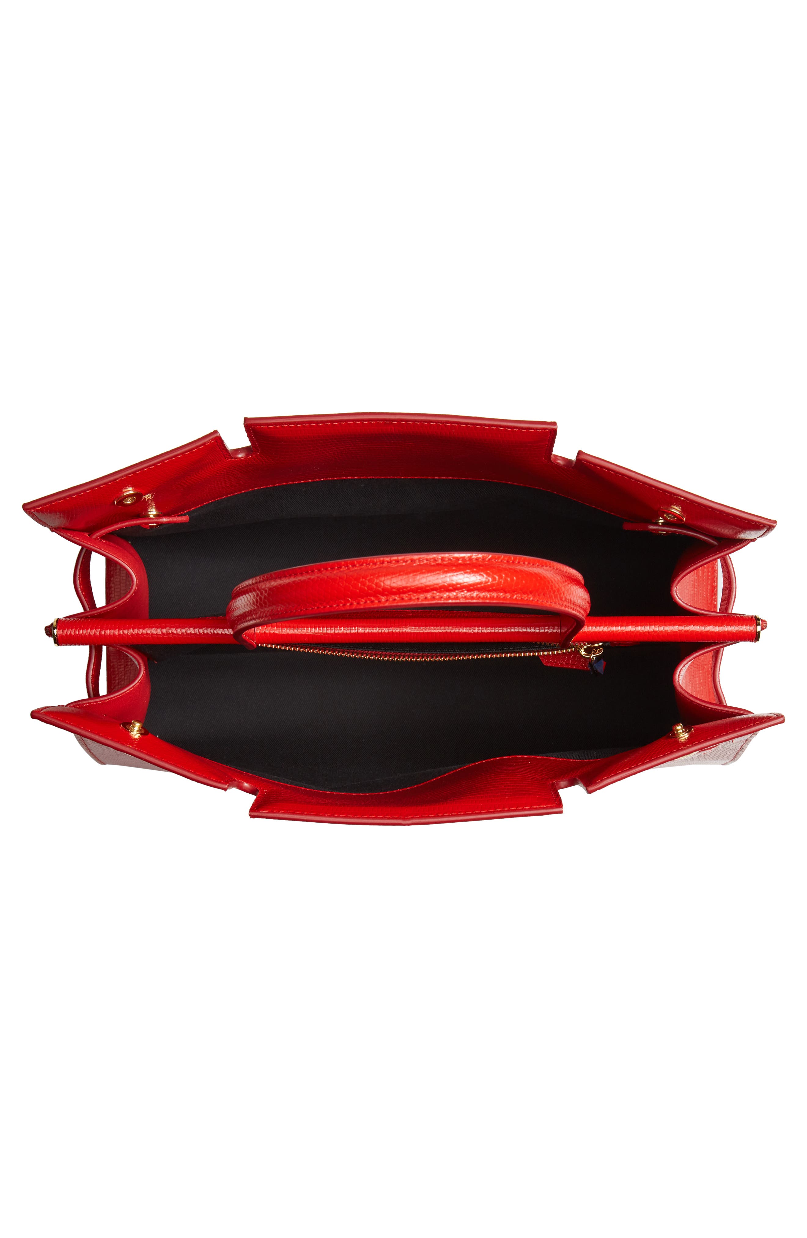 Burberry Medium Title Lizard Embossed Leather Bag, Alternate, color, 