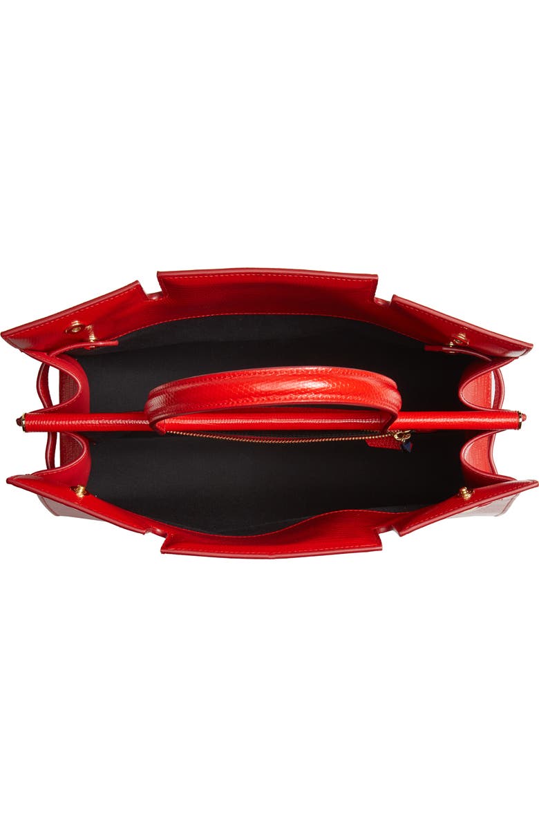 Burberry Medium Title Lizard Embossed Leather Bag, Alternate, color,