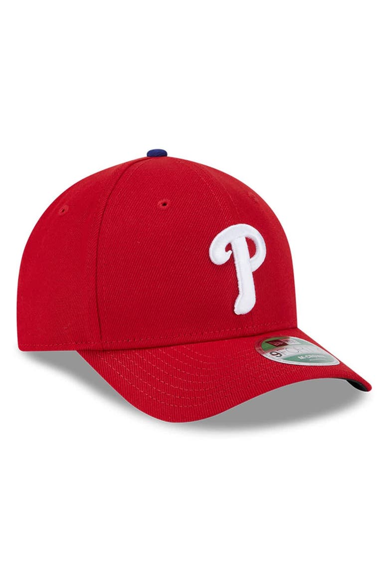 Men's New Era  Red Philadelphia Phillies Player Replica 9FORTY Adjustable Hat, Alternate, color, Red