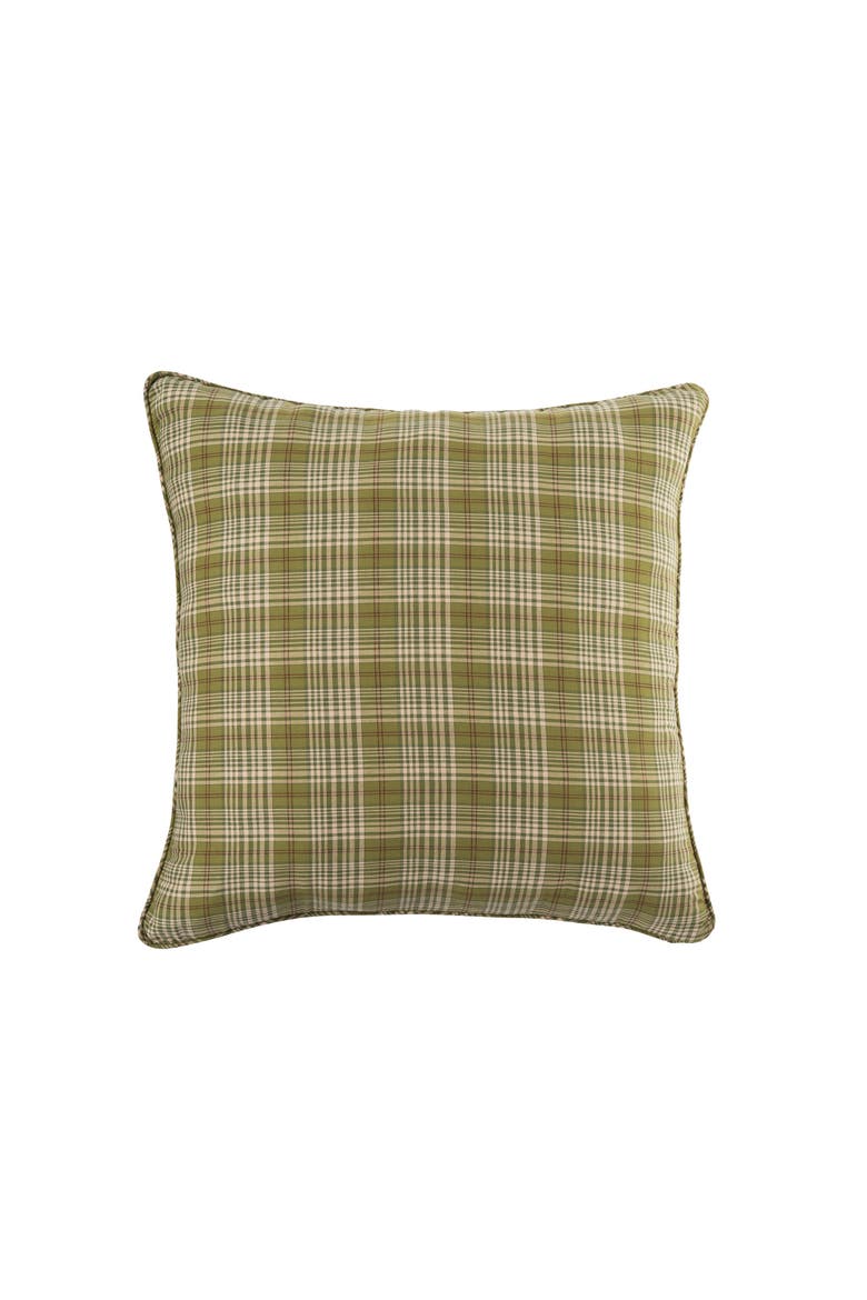 Holly Red Cotton Euro Pillow Sham, Main, color, Green